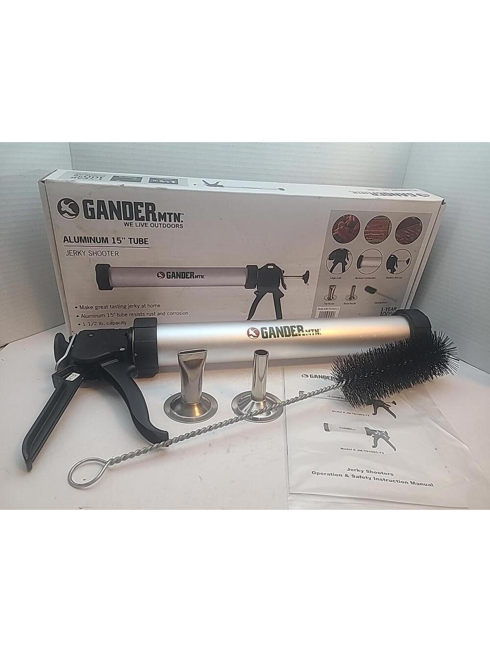 Gander Mountain 15" Tube Jerky Shooter Aluminum Deer Jerky Original Box EUC